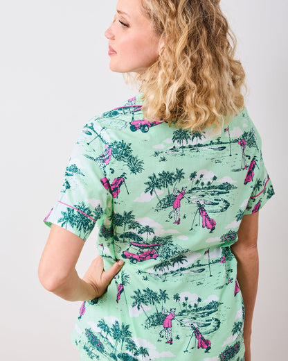 Golf Toile - Short Pajamas Set - Putting Green