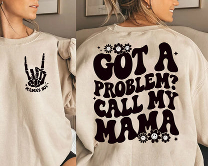 Har et problem Call My Mama skjorte, Mama's Boy Sweatsthirt, Funny Mama Kid Shirt, Mama's Boy Shirt, Cool Mom Shirt, Mors Dag Gift Shirt
