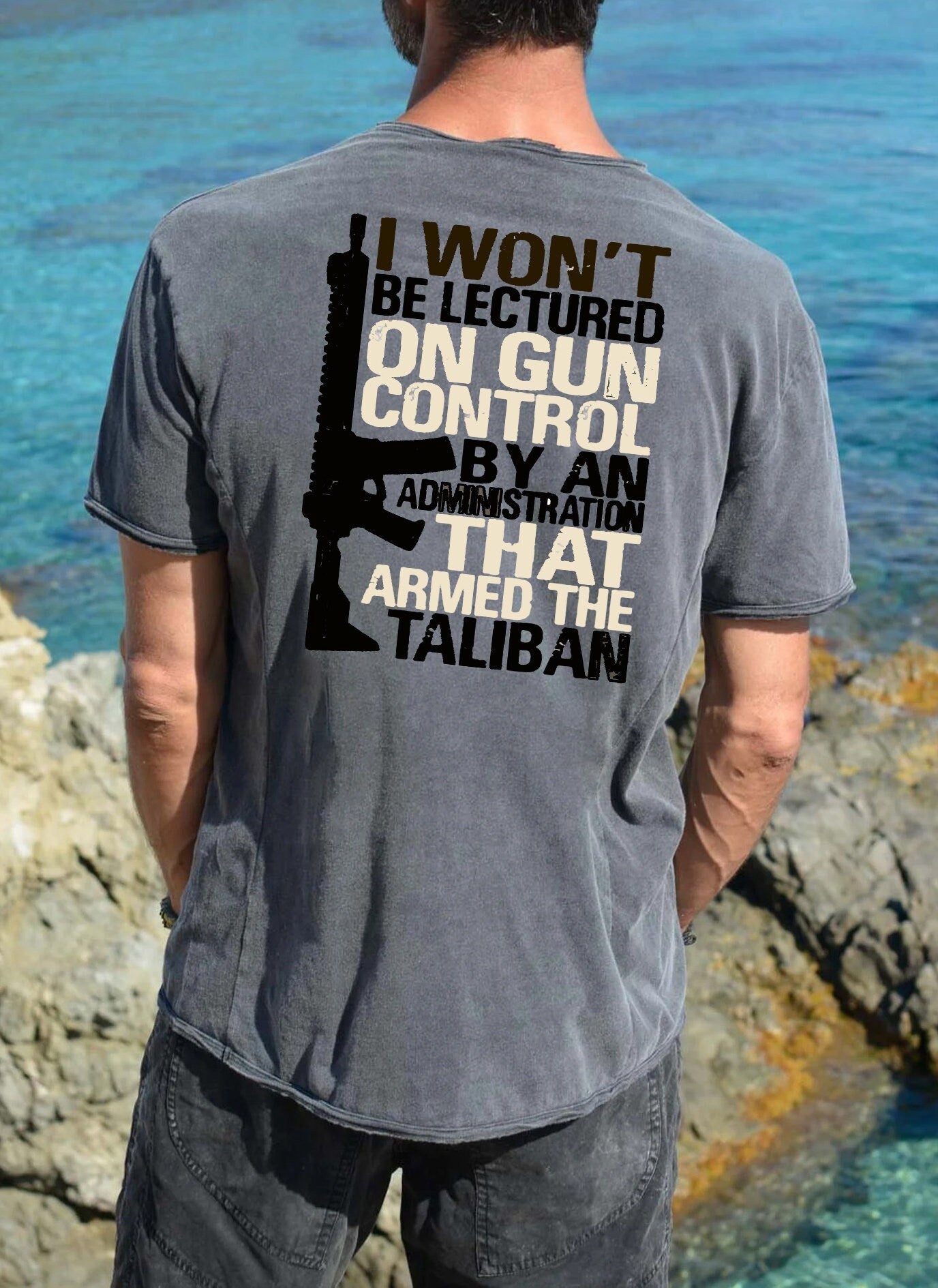 Gun t shirt, Won’t Be Lectured On Gun Control By An Administration Back Shirt, Trump Supporters Shirt, Gun Control Tee, taliban t shirt