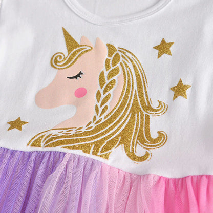Baby Girls Dresses Summer Sleeveless Tulle Dress for Girls Kids Princess Party Costumes Cartoon Dresses for Children