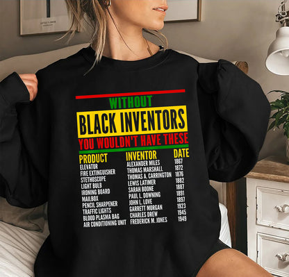 History Of Forgotten Black Inventors Black History Month Shirt, Black History T-Shirt, Civil Rights Shirt, Black History Month Gifts Shirts