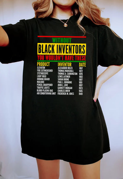 History Of Forgotten Black Inventors Black History Month Shirt, Black History T-Shirt, Civil Rights Shirt, Black History Month Gifts Shirts