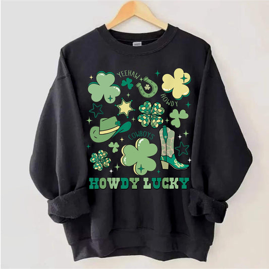 Not Lucky Simply Blessed Roman 47-8 Shirt, Bible Verses Sweatshirt, Patrick Doodles Sweatshirt, Leopard Saint Patrick Day Sweatshirt
