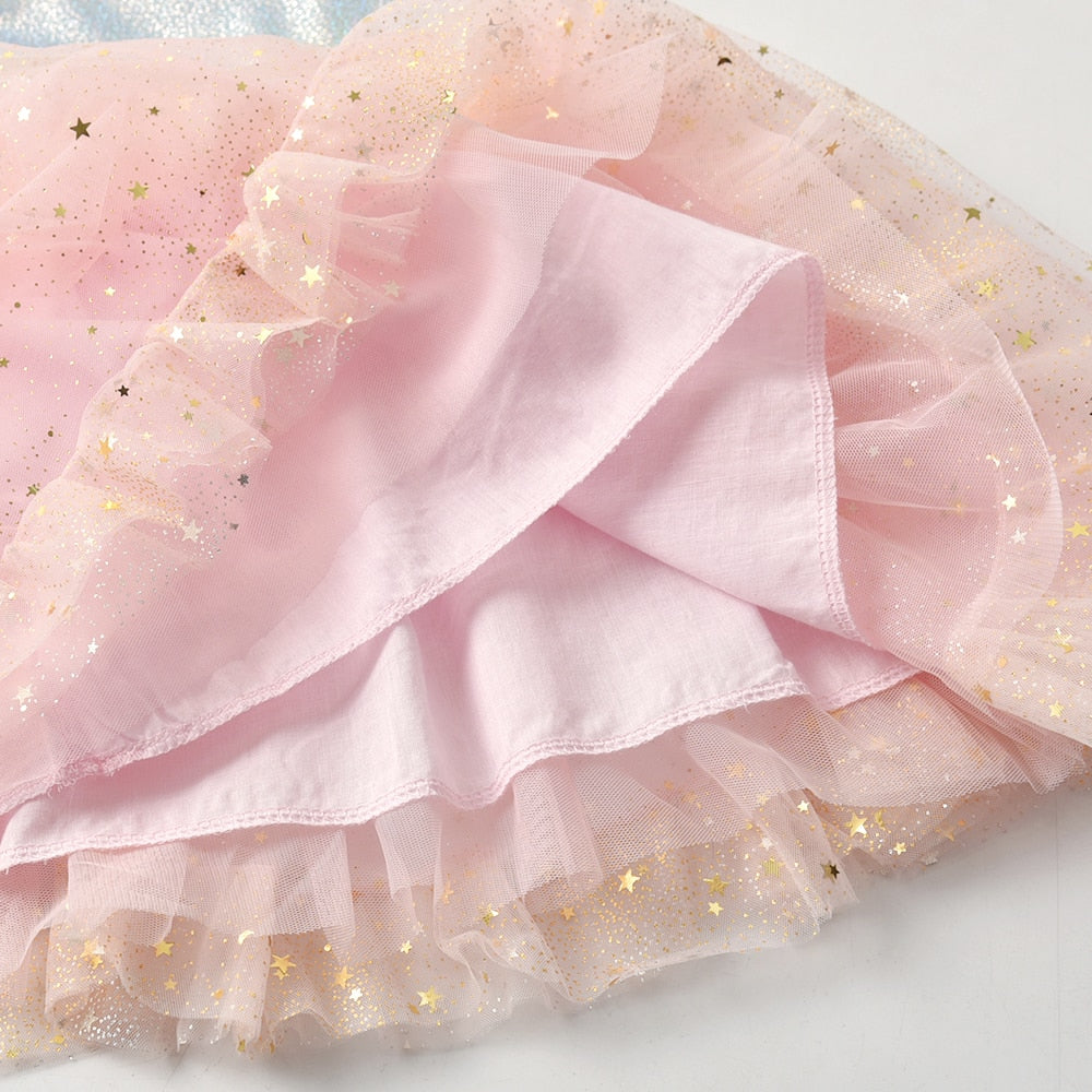 Princess Girls Dresses Sleeveless Summer Children Dress Elegant Toddler Kids Dress with Bow Girls Birthday Party Clothing
