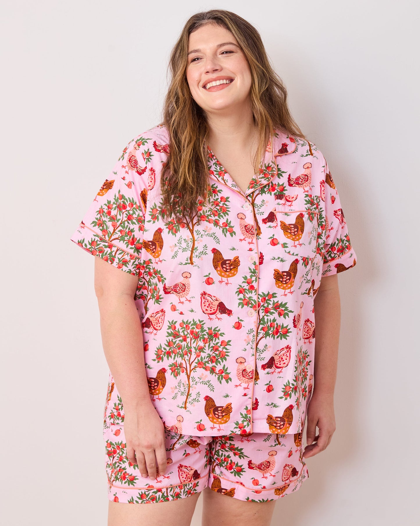 Eco Satin Sweet Dreams Pajamas Set - Pink