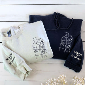 His & Hers Multi-pack Embroidered Crewneck Sweatshirts & Hoodies