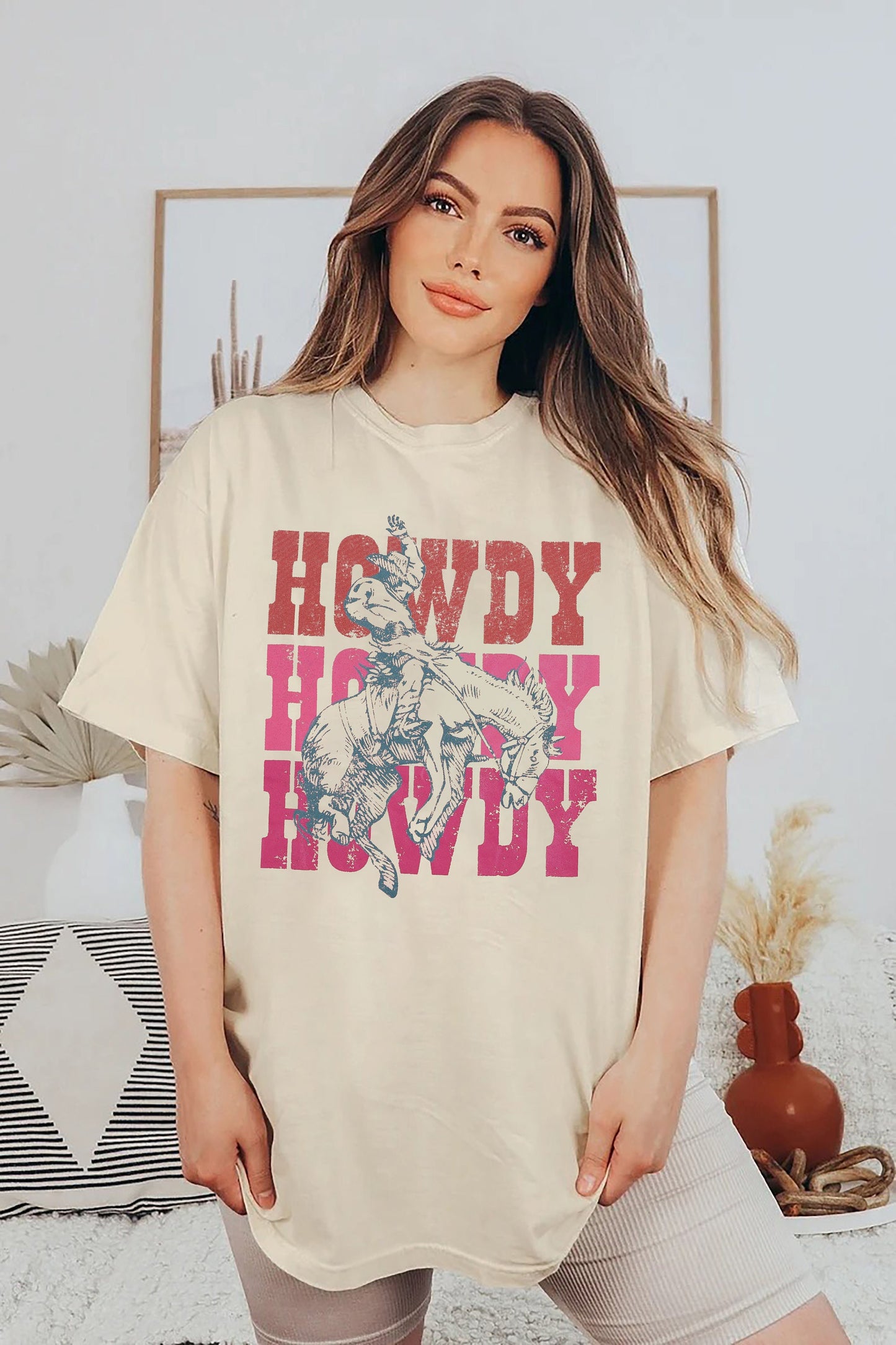 Howdy t shirt Western Graphic Tee oversize graphic tee cute western shirts boho western shirt southwest shirt midwest shirt nashville shirt