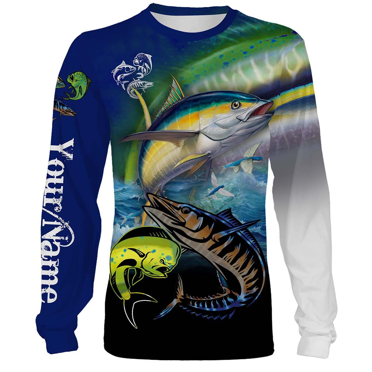 Mahi-mahi, Wahoo, Tuna Customize Name All Over Printed Shirts For Men And Women Personalized Fishing Gift