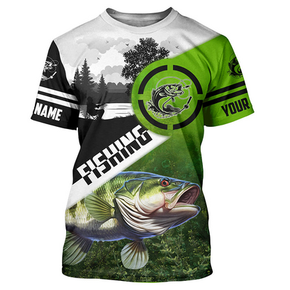 Largemouth Bass fishing Customize All Over Printed Shirts For Men And Women Personalized Fishing Gift