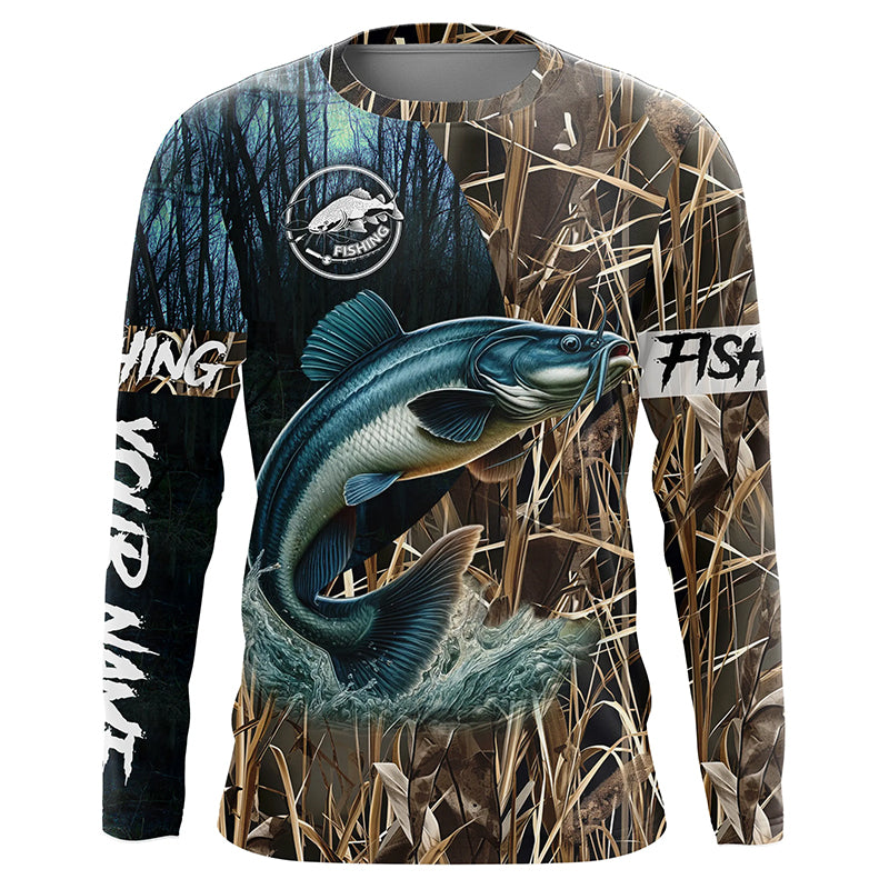 Catfish Fishing Customize Name 3D All Over Printed Shirts For Men, women, kid Personalized Fishing Gift