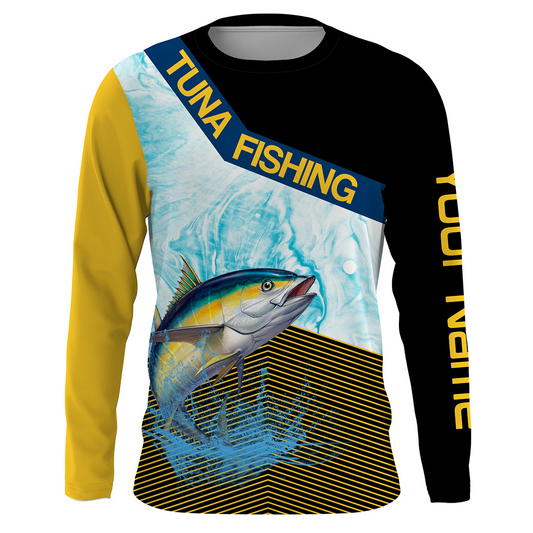 Yellowfin Tuna Fishing Custom Long sleeve Fishing Shirts, Fishing jerseys