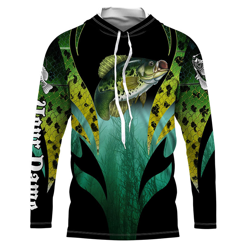Crappie Fishing scale long sleeve performance fishing shirts, hoodie