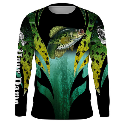 Crappie Fishing scale long sleeve performance fishing shirts, hoodie