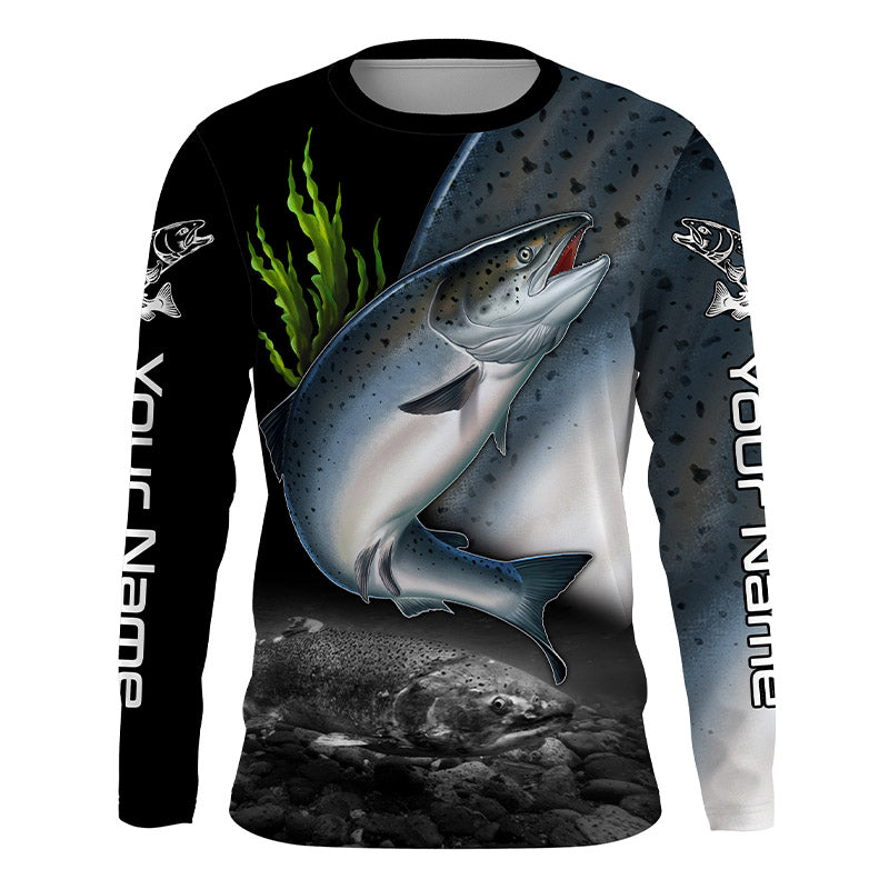 FL Fiskekrog Florida Flag Custom skjorter med lange ærmer, personlige Patriotiske fiskebeklædningsgaver