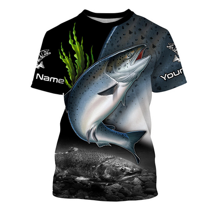 FL Fiskekrog Florida Flag Custom skjorter med lange ærmer, personlige Patriotiske fiskebeklædningsgaver
