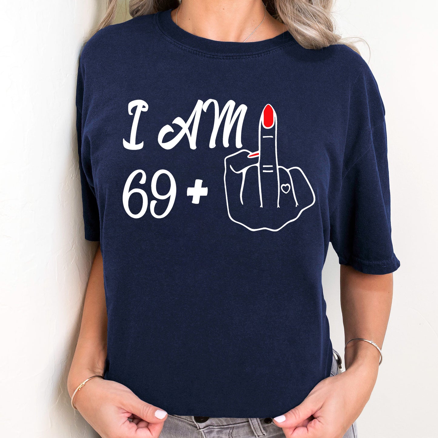 I Am 39 Plus Middle Finger Comfort Colors Shirt, Personalized Birthday Gifts, I Am 49 Plus Shirt, Custom Middle Finger Birthday Tee,Birthday