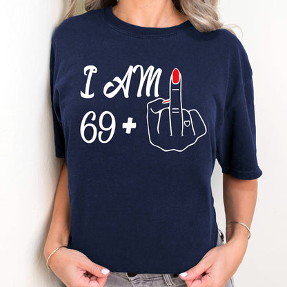 I Am 39 Plus Middle Finger Comfort Colors Shirt, Personalized Birthday Gifts, I Am 49 Plus Shirt, Custom Middle Finger Birthday Tee,Birthday