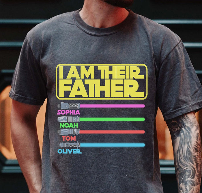 I Am Their Father Personalized T-shirt, Custom Dad Shirt With Kids Names, Father Tee Shirt, Gift For Dad, Personalized Fathers Day Shirt