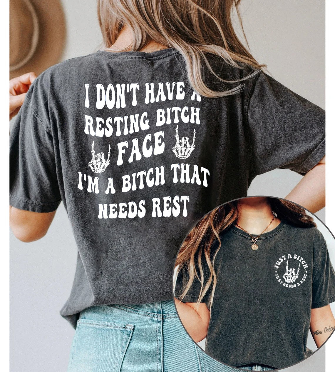 I Don't Have A Resting Bitch Face Shirt, Resting Bitch Face, Need Rest, Sarcastic Tee, I’m Just A Bitch Who Needs Some Rest, , funny tee