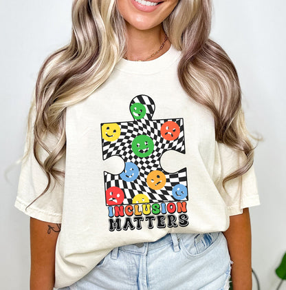 Inclusion Matters Tees For Autism Therapy, Neurodiversity Shirt, Autism Acceptance Shirt, Autism Awareness Shirt, Speech Therapy Shirt