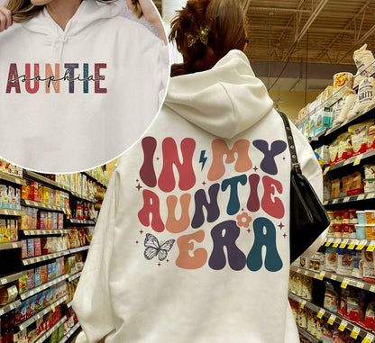 In My Auntie Era Hoodie, Aunt Era Shirt, Eras Shirt, Aunt Shirt, Baby Pregnancy Announcement for Aunt, Gift For Aunt, Aunt Birthday Gift
