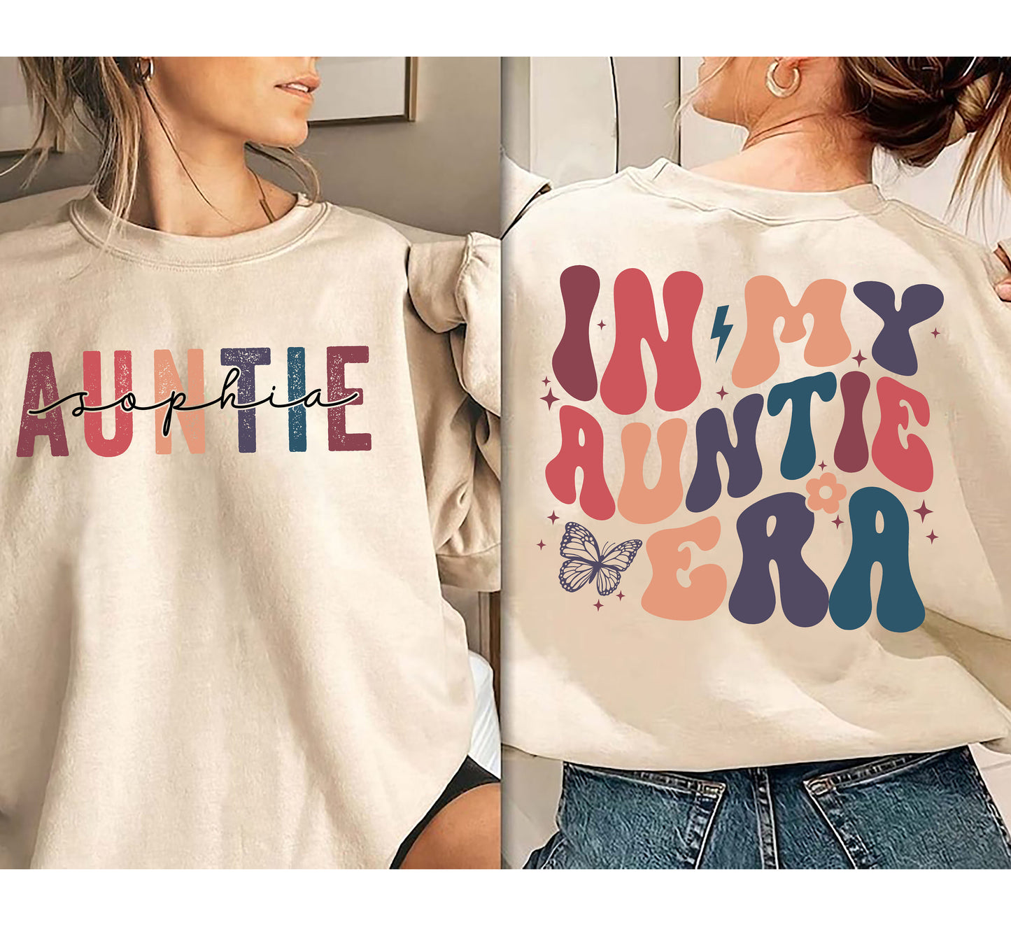 In My Auntie Era Hoodie, Aunt Era Shirt, Eras Shirt, Aunt Shirt, Baby Pregnancy Announcement for Aunt, Gift For Aunt, Aunt Birthday Gift