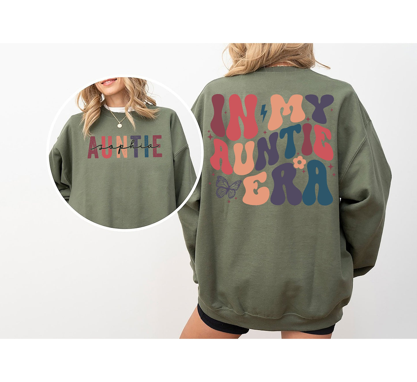 In My Auntie Era Hoodie, Aunt Era Shirt, Eras Shirt, Aunt Shirt, Baby Pregnancy Announcement for Aunt, Gift For Aunt, Aunt Birthday Gift