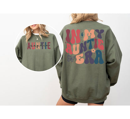 In My Auntie Era Hoodie, Aunt Era Shirt, Eras Shirt, Aunt Shirt, Baby Pregnancy Announcement for Aunt, Gift For Aunt, Aunt Birthday Gift