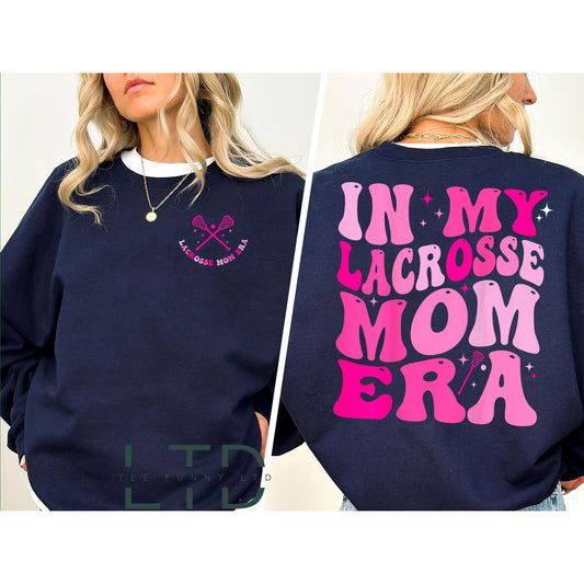 In My Lacrosse Mom Era Shirt, Lacrosse Mom Shirt, Retro Game Day Shirt, x Lacrosse Mom Gift, Team Mom Gift,LAX Mama Sweater,in My Era Shirt