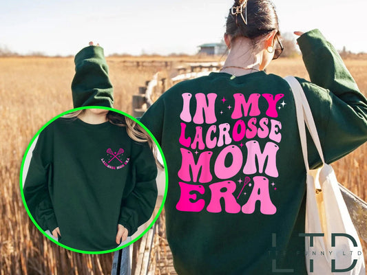 In My Lacrosse Mom Era Shirt, Lacrosse Mom Shirt, Retro Game Day Shirt, x Lacrosse Mom Gift, Team Mom Gift,LAX Mama Sweater,in My Era Shirt