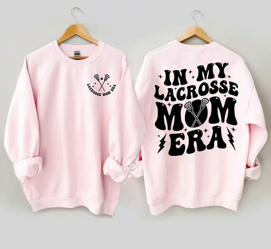 In My Lacrosse Mom Era Sweatshirt, LAX Mama Hoodie, Retro Game Day Crewneck, Proud Lacrosse Mom Shirt, Goalkeeper Mom Hoodie,Team Mom Gift
