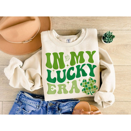 Copy of St Patrick's Day Sweatshirt, Lucky Charm Hoodie, St Patricks Day Shirt, Shamrock Shirt, Rainbow Sweater, Lucky Sweatshirt,Saint PatricksIn My Lucky Era St Patricks Day Sweatshirt
