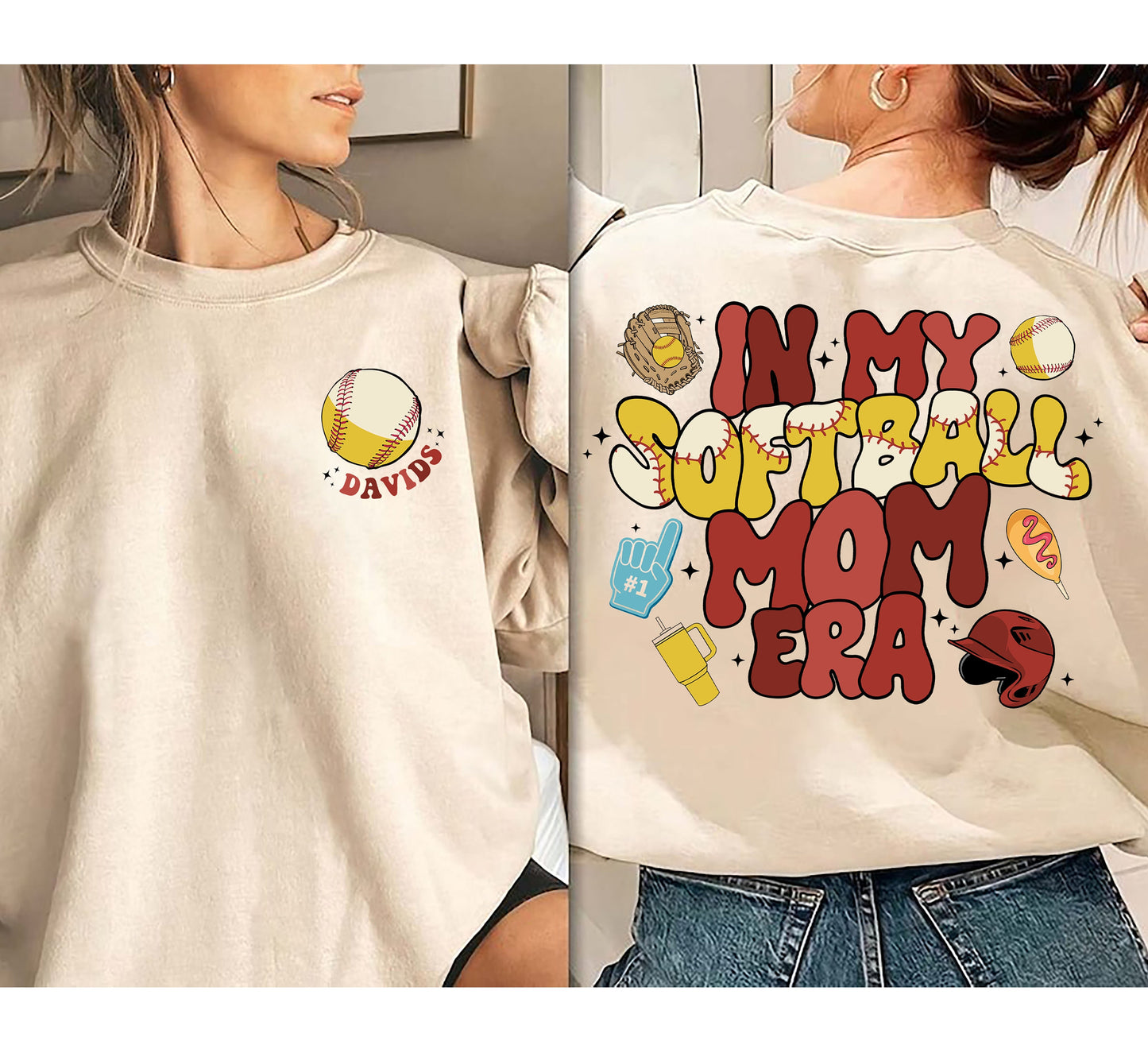 In My Softball Mom Era Sweatshirt, Softball Mama Shirt, In My Softball Mom Era, Team Mom, Game Day Shirt, Sport Mom Shirt,Gift For Mom