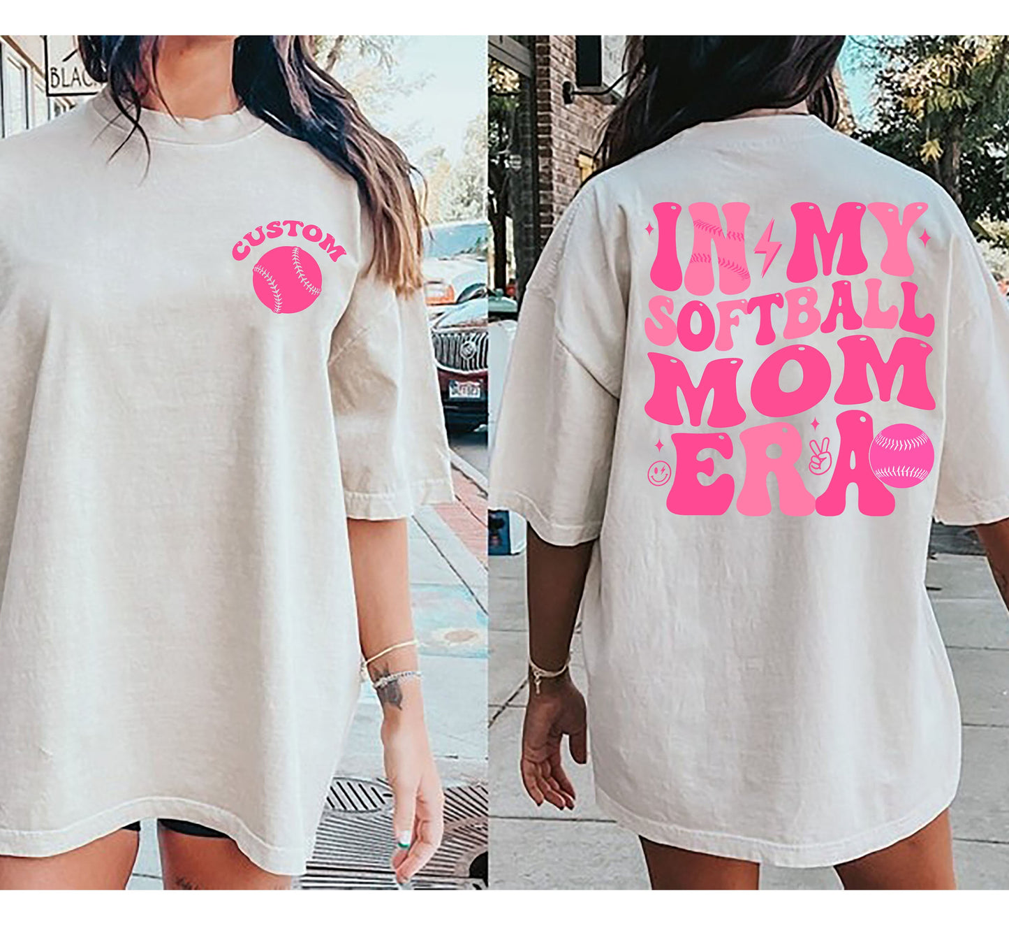 In My Softball Mom Era Hoodie, Softball Mom Shirt, Custom Softball Mom Tee, Softball Mom Tshirt, In My Softball Era Tee, Sports Team