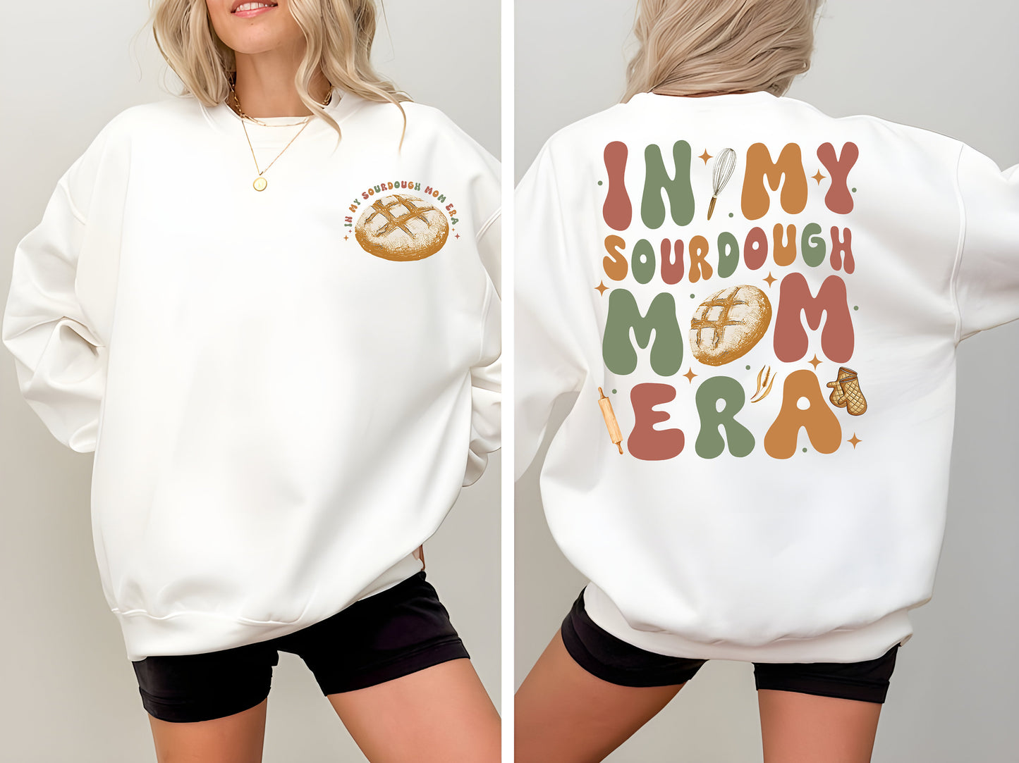 In My Sourdough Mom Era Comfort Colors Sweatshirt, Baking Mom Shirt,Sourdough Starter,Bread Baker Tee,Women's Shirt Gift,Motherâ€™s Day TShirt