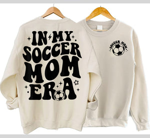 In My Soccer Mom Era Hoodie, Soccer Mom Back and Front Shirt, Sports Mom Sweatshirt, Mom Sweatshirt, Gift for Mom, Mother Day Gift