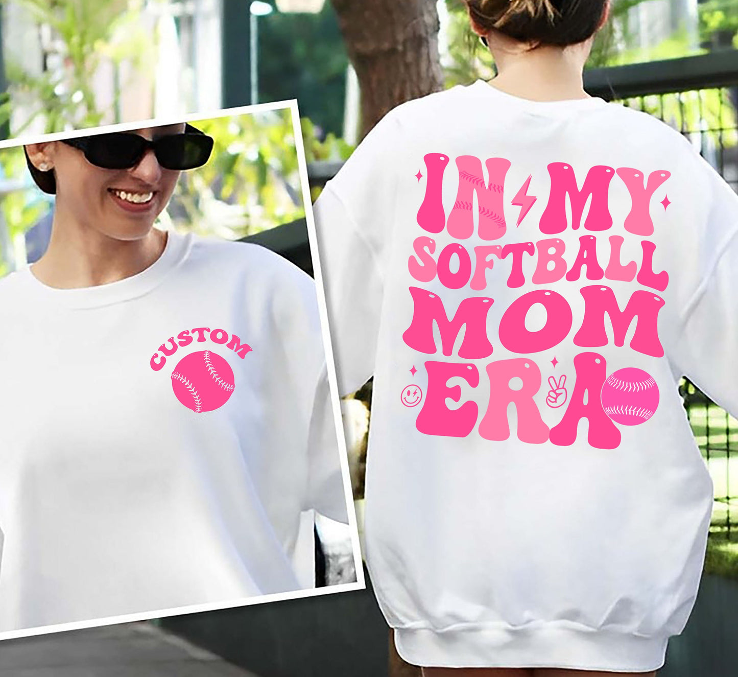 In My Softball Mom Era Hoodie, Softball Mom Shirt, Custom Softball Mom Tee, Softball Mom Tshirt, In My Softball Era Tee, Sports Team