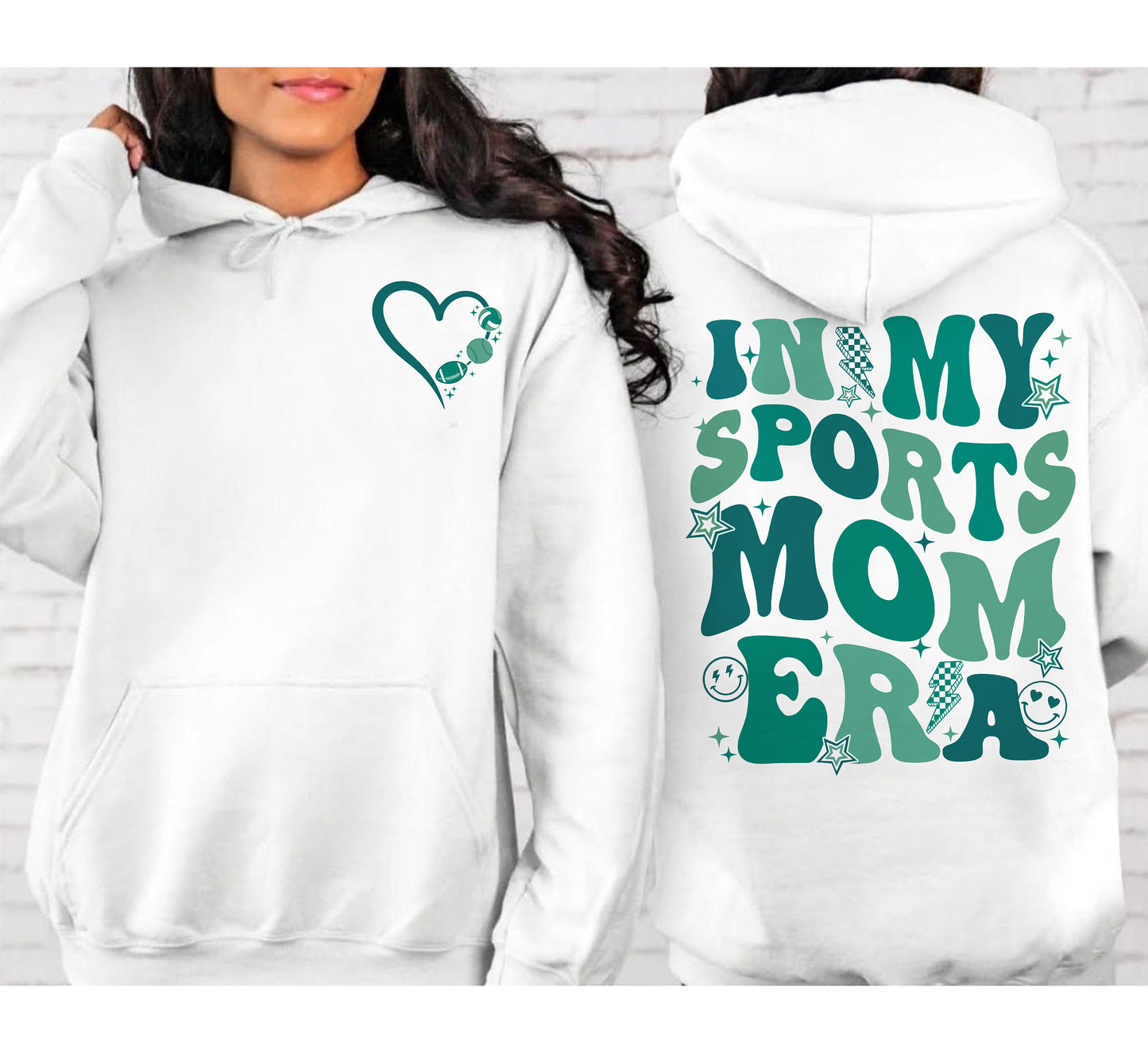 In My Sports Mom Era Hoodie, Sports Mom Tee, Game Day Shirt, Football Softball Volleyball Football Baseball Mom Shirt, Trendy Mama Shirt