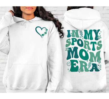 In My Sports Mom Era Hoodie, Sports Mom Tee, Game Day Shirt, Football Softball Volleyball Football Baseball Mom Shirt, Trendy Mama Shirt