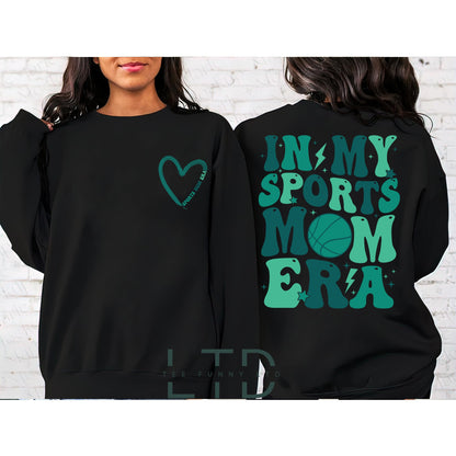 In My Sports Mom Era-skjorte, Sports Mom-T-shirt, Soccer Softball Basketball Fodbold Baseball Mom-skjorte, Game Day-skjorte, Trendy Mama-skjorte