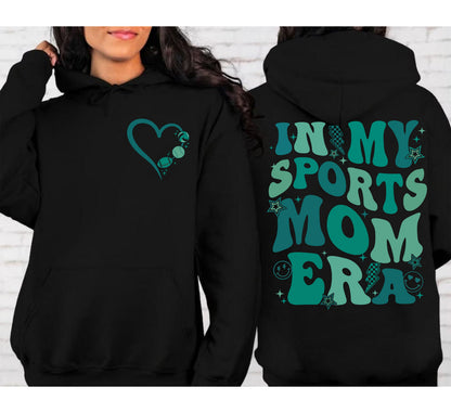 In My Sports Mom Era Hoodie, Sports Mom Tee, Game Day Shirt, Football Softball Volleyball Football Baseball Mom Shirt, Trendy Mama Shirt