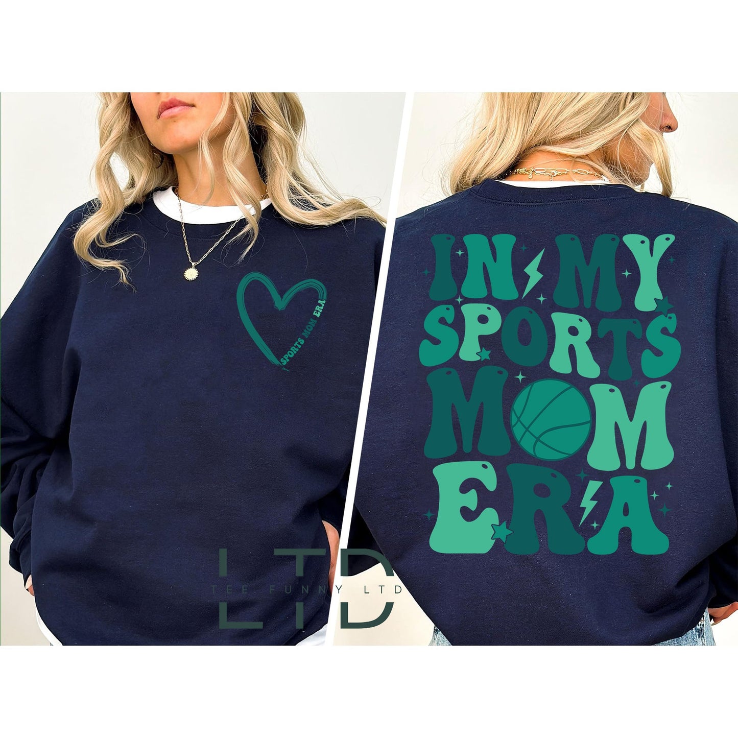 In My Sports Mom Era-skjorte, Sports Mom-T-shirt, Soccer Softball Basketball Fodbold Baseball Mom-skjorte, Game Day-skjorte, Trendy Mama-skjorte