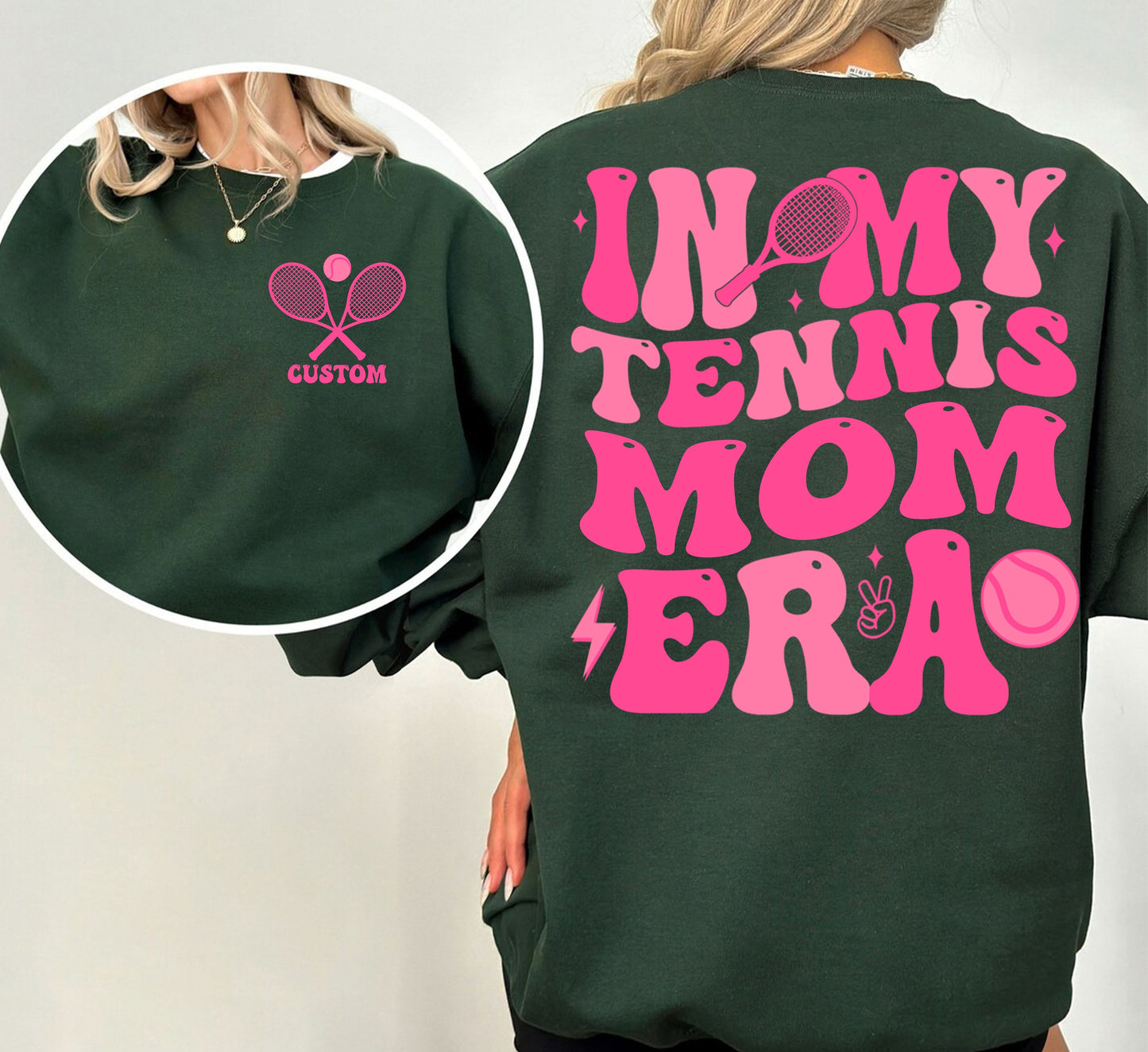 In My Tennis Mama Era Sweatshirt, Tennis Senior Mom Era Sweatshirt, Tennis Shirt For Tennis Players, Tennis Lover Gameday Gift