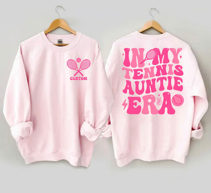In My Tennis Auntie Sweatshirt, Tennis Auntie Tee, Cute Tennis Shirt for Aunt, Tennis Auntie Gift, Mother's Day Gift, Game Day, Sports Aunt