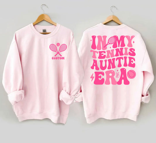 In My Tennis Auntie Sweatshirt, Tennis Auntie Tee, Cute Tennis Shirt for Aunt, Tennis Auntie Gift, Mother's Day Gift, Game Day, Sports Aunt