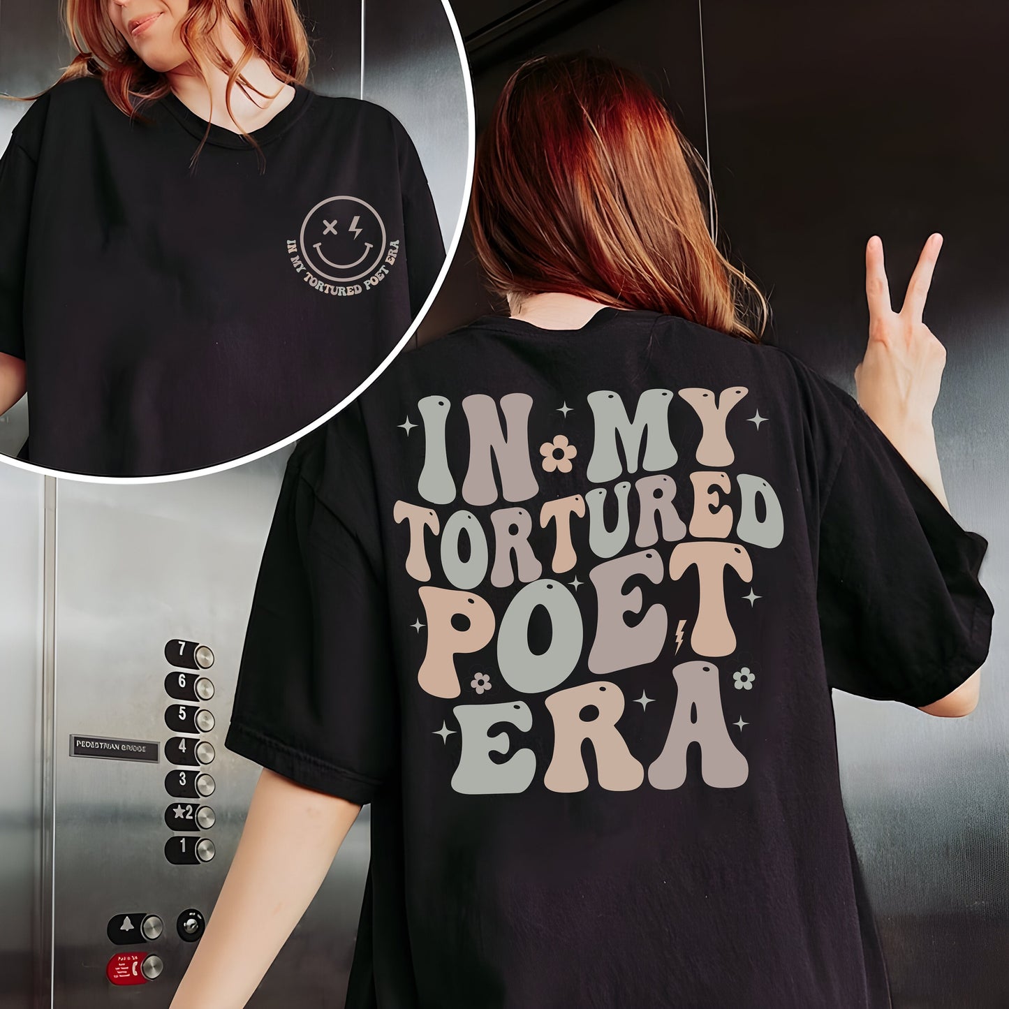 In My Tortured Poet Era, Trendy Back Text Sweatshirt, Tortured Poet Crewneck, Eras Shirt, Gift For Her
