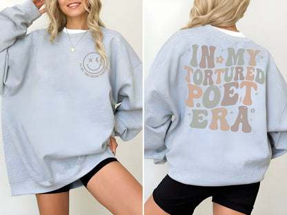 In My Tortured Poet Era, Trendy Back Text Sweatshirt, Tortured Poet Crewneck, Eras Shirt, Gift For Her