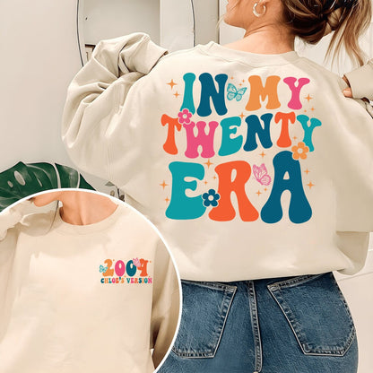 In My Twenties Era Shirt, 20th Birthday Shirt, Twentieth Birthday, Personalized Birthday Shirt, 20th Birthday Gift, Custom Birthday Hoodie
