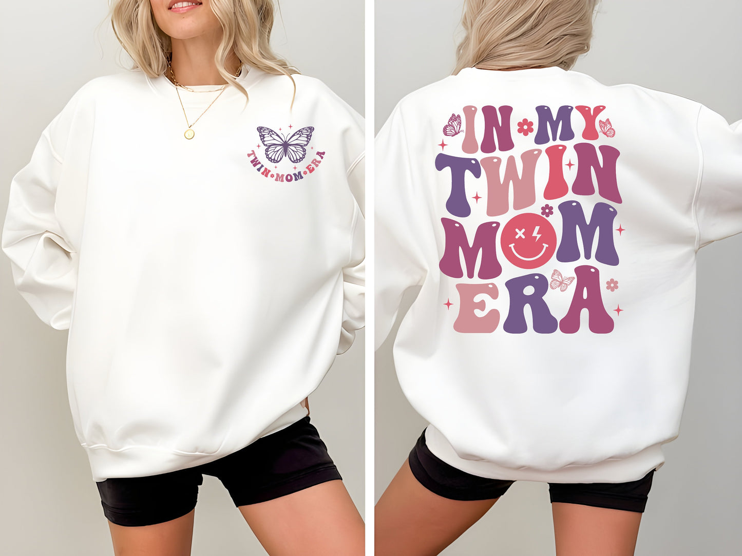 In My Twin Mom Era Sweatshirt, Twin Mama Comfort Colors Tshirt, Twin Mom Club, Twin Mom Tshirt, New Mom Shirt, Gender Reveal, Pregnant, Baby