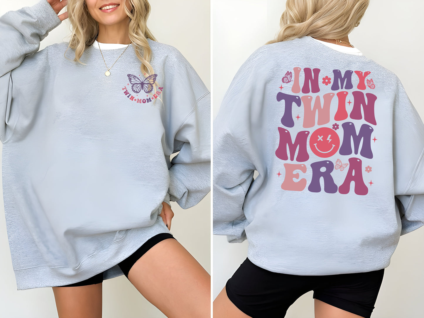 In My Twin Mom Era Sweatshirt, Twin Mama Comfort Colors Tshirt, Twin Mom Club, Twin Mom Tshirt, New Mom Shirt, Gender Reveal, Pregnant, Baby